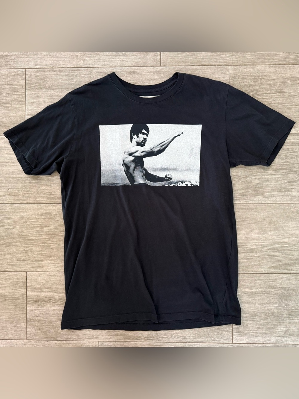Men's Roots Of Fight Bruce Lee Warrior Vintage Black Tee L Large T-Shirt Used